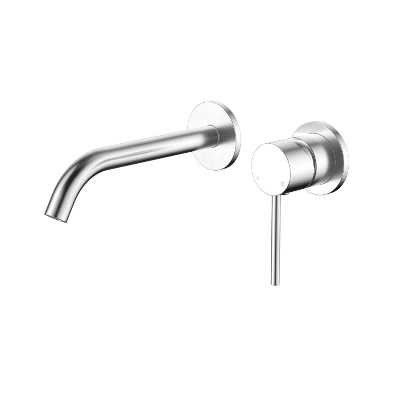 Modern National Star Mini Wall Combination Small Backplate Brushed Chrome