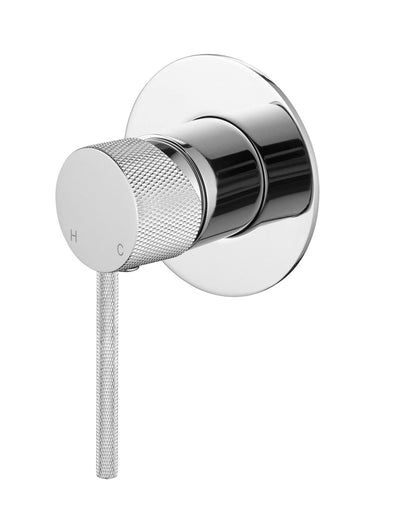Modern National Star Mini Shower Mixer With Knurled Handle Chrome