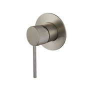 Modern National Star Mini Shower Mixer With Knurled Handle Brushed Nickel