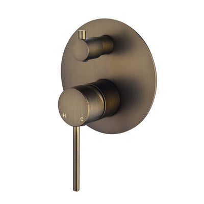 Modern National Star Mini Shower Diverter Mixer Antique Brass