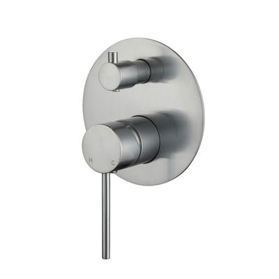Modern National Star Mini Shower Diverter Mixer Brushed Chrome