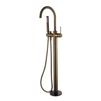 Modern National Star Mini Freestanding Bath Mixer With Hand Shower Antique Brass