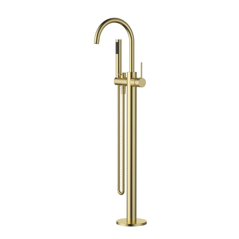 Modern National Star Mini Freestanding Bath Mixer With Hand Shower Brushed Bronze