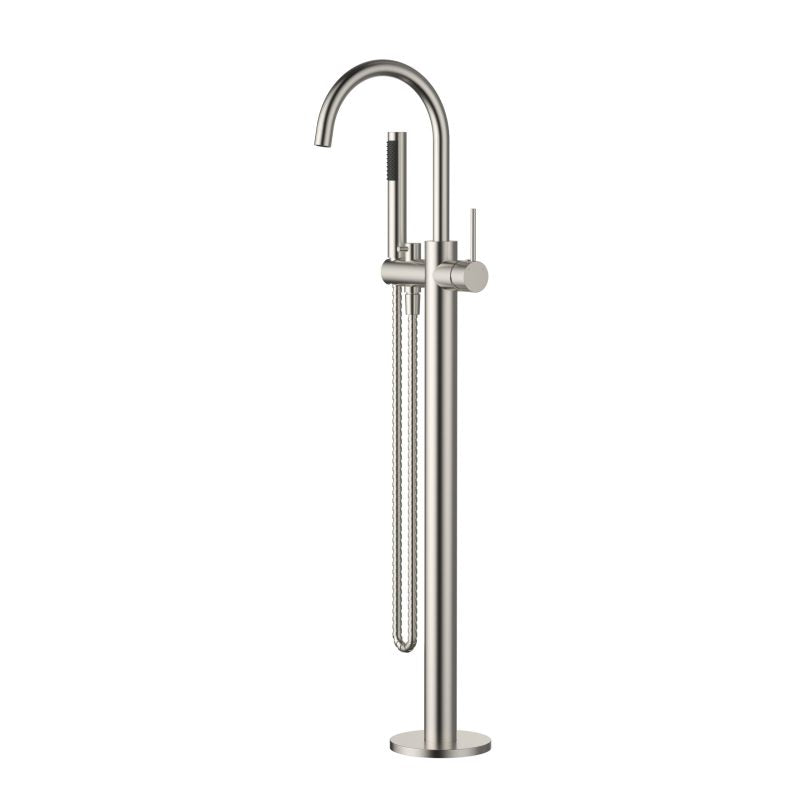 Modern National Star Mini Freestanding Bath Mixer With Hand Shower Brushed Nickel