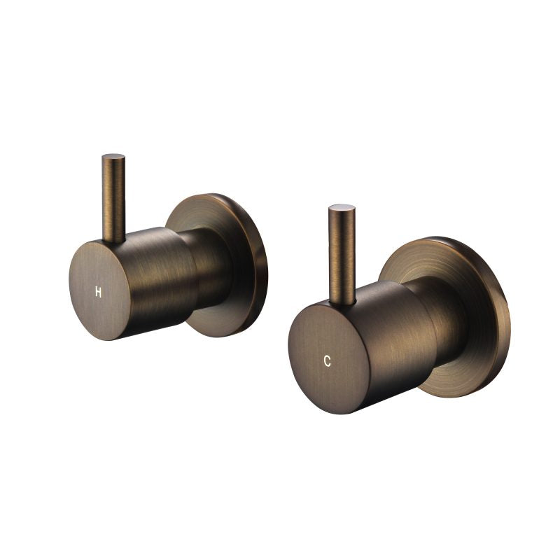 Modern National Star Mini Wall Top Assemblies Antique Brass