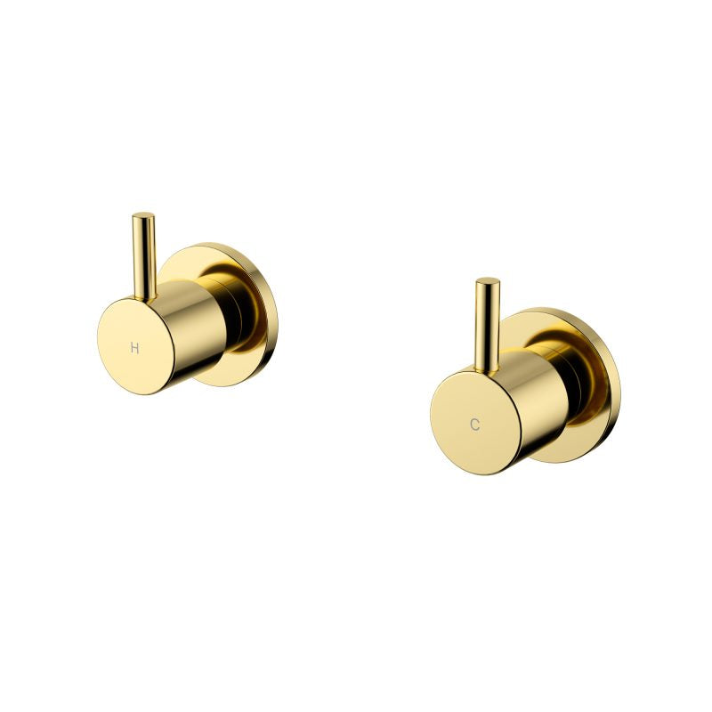 Modern National Star Mini Wall Top Assemblies Polished Brass