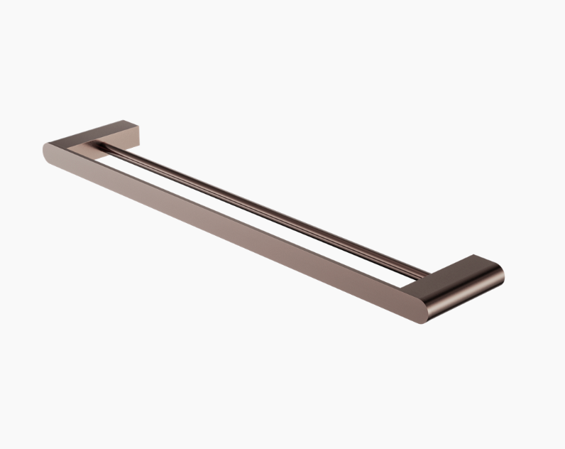 Nero Bianca Double Towel Rail 800mm - Brushed Bronze