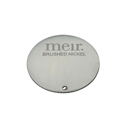 Meir Round Colour Sample Disc Brushed Nickel