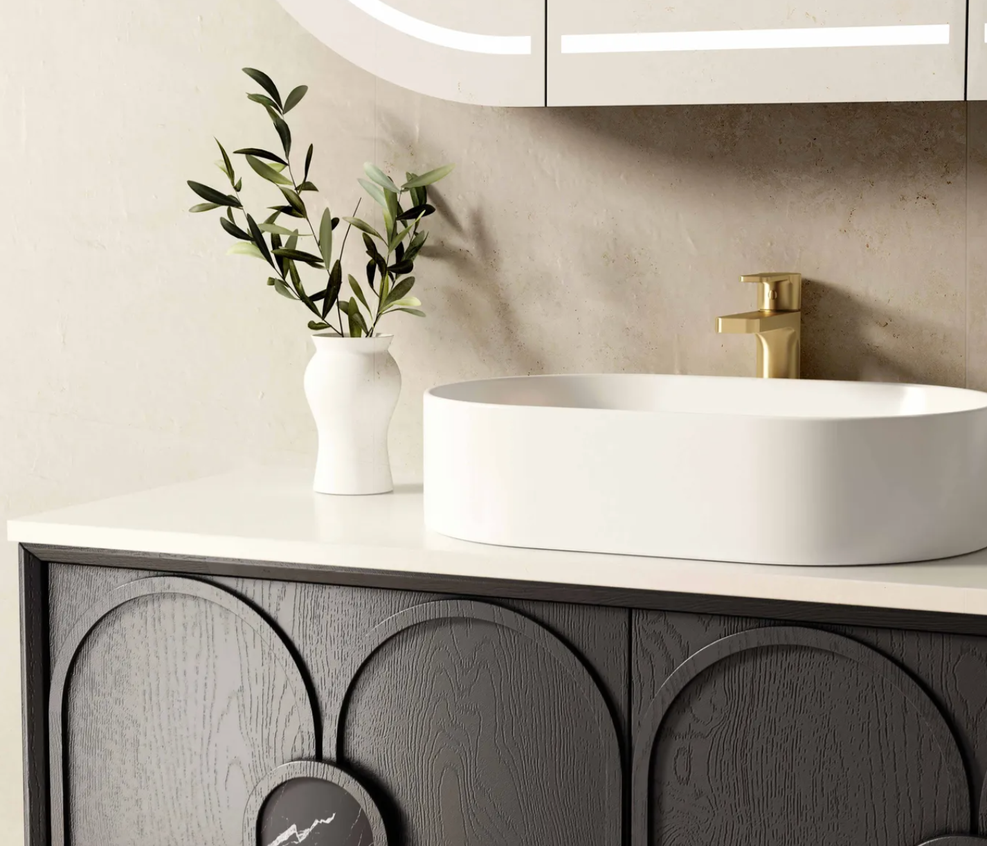 Otti Laguna Mark II Black Oak Wall Hung Vanity