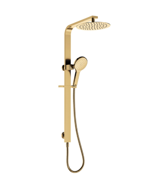 Fienza Kaya Deluxe Twin Shower, Urban Brass