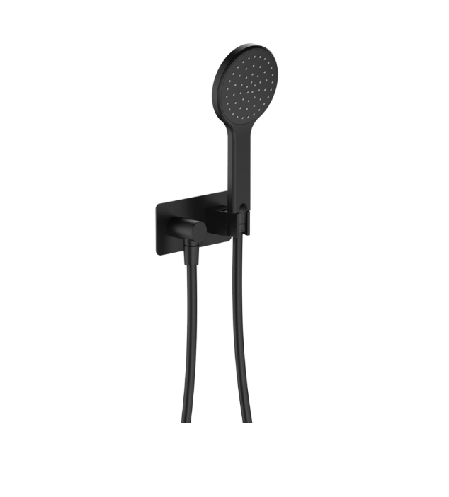 Fienza Kaya Hand Shower, Rectangular Plate, Matte Black