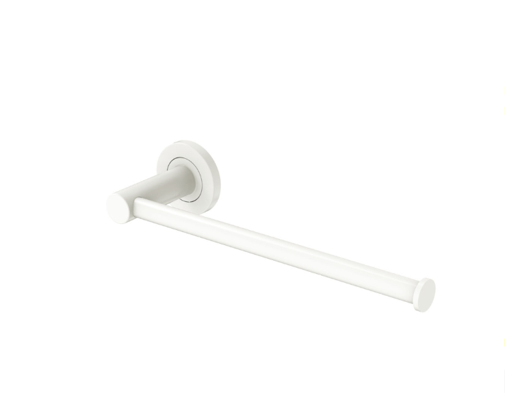 Fienza Kaya Hand Towel Rail / Toilet Roll Holder, Matte White