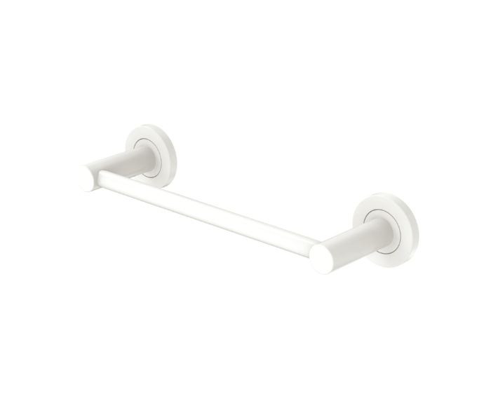 Fienza Kaya Single Towel Rail, 300mm, Matte White