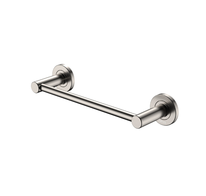 Kaya Single Towel Rail, 300mm, Brushed Nickel