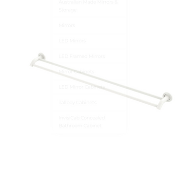 Fienza Kaya Double Towel Rail, 900mm, Matte White