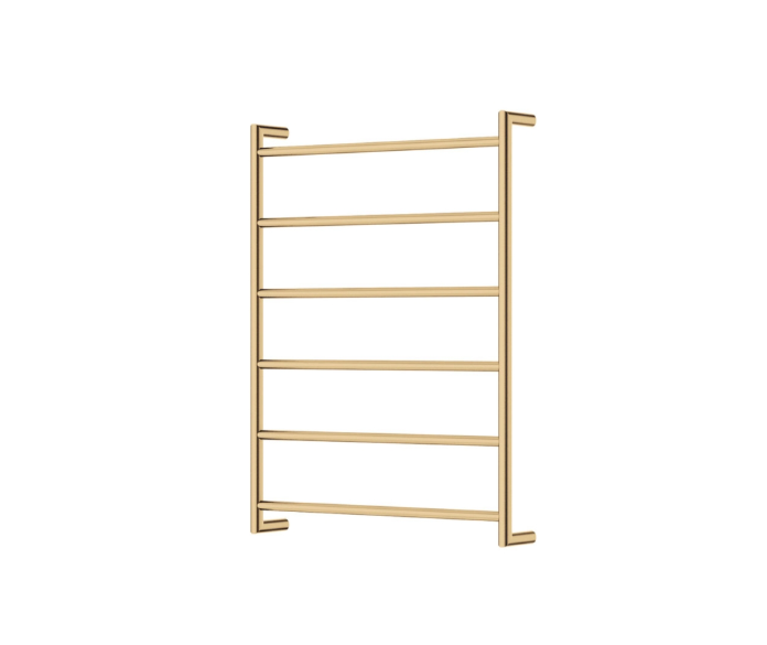Fienza Kaya Heated Towel Rail, 600 x 800mm, Urban Brass