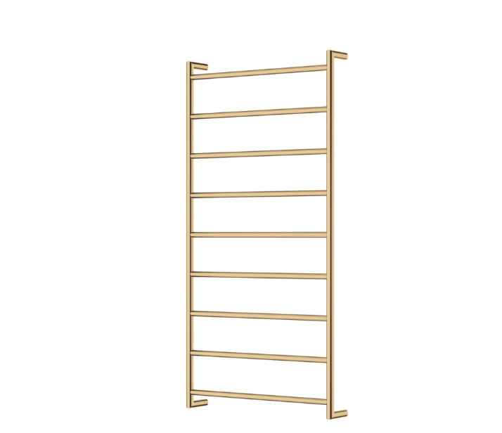 Fienza Kaya Heated Towel Rail, 600 x 1200mm, Urban Brass