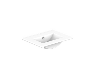 ADP Glacier Ceramic Moulded Top 600, Full Depth - 1 Tap Hole
