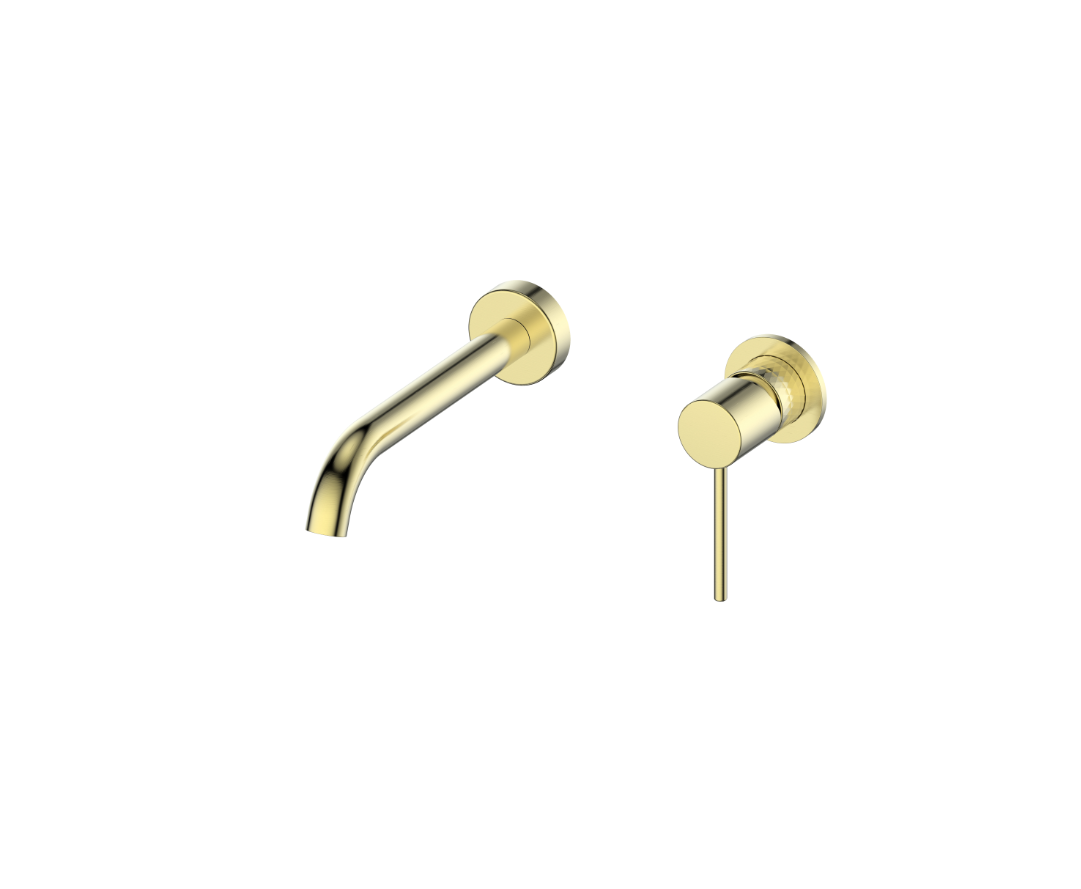 Greens Tesora Wall Basin/Bath Mixer - PVD Brushed Brass