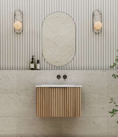 Cassa Design Capture Ensuite Wall Hung Natural Walnut Vanity