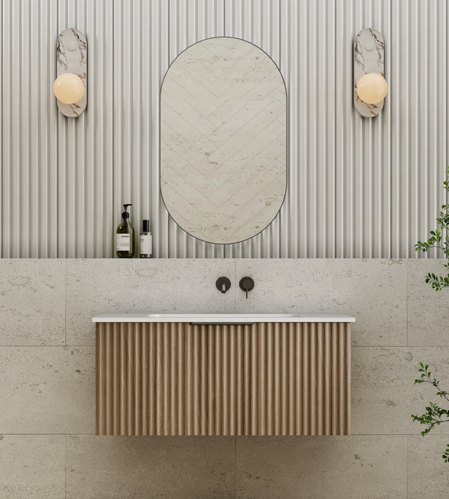 Cassa Design Capture Ensuite Wall Hung Natural Walnut Vanity