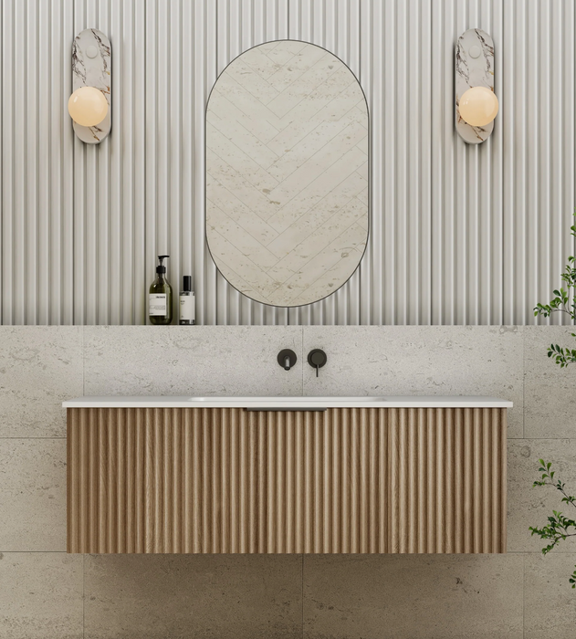 Cassa Design Capture Ensuite Wall Hung Natural Walnut Vanity