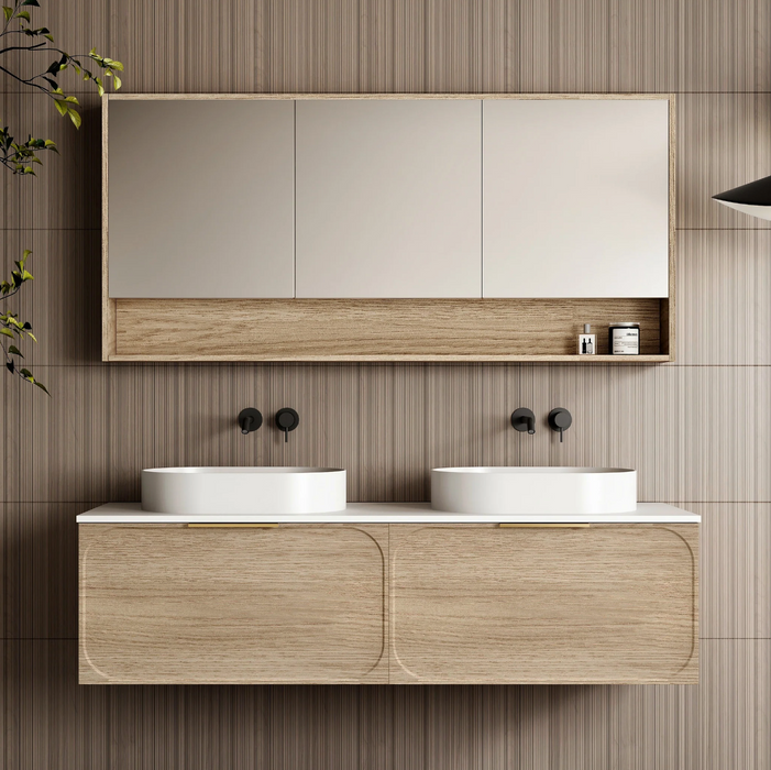 Cassa Design Cicero Wall Hung Natural Oak Vanity