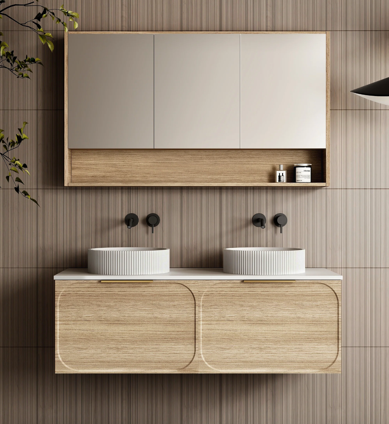 Cassa Design Cicero Wall Hung Natural Oak Vanity
