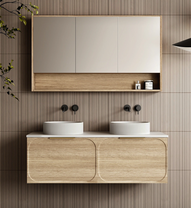 Cassa Design Cicero Wall Hung Natural Oak Vanity