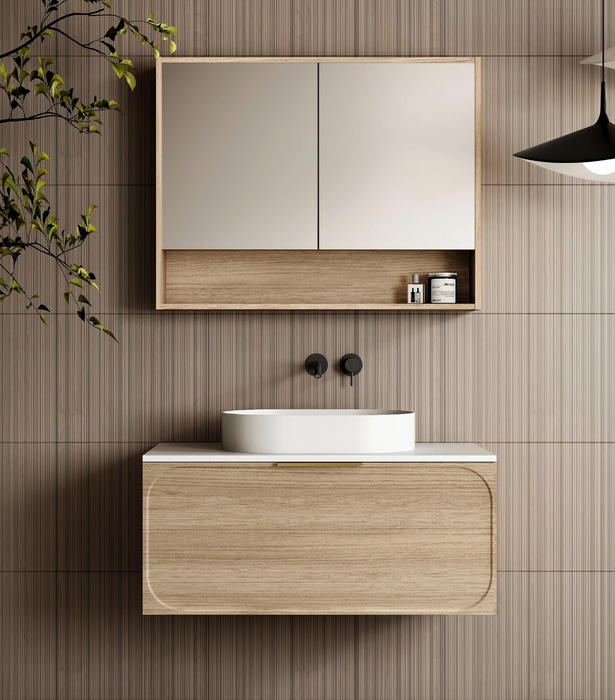 Cassa Design Cicero Wall Hung Natural Oak Vanity
