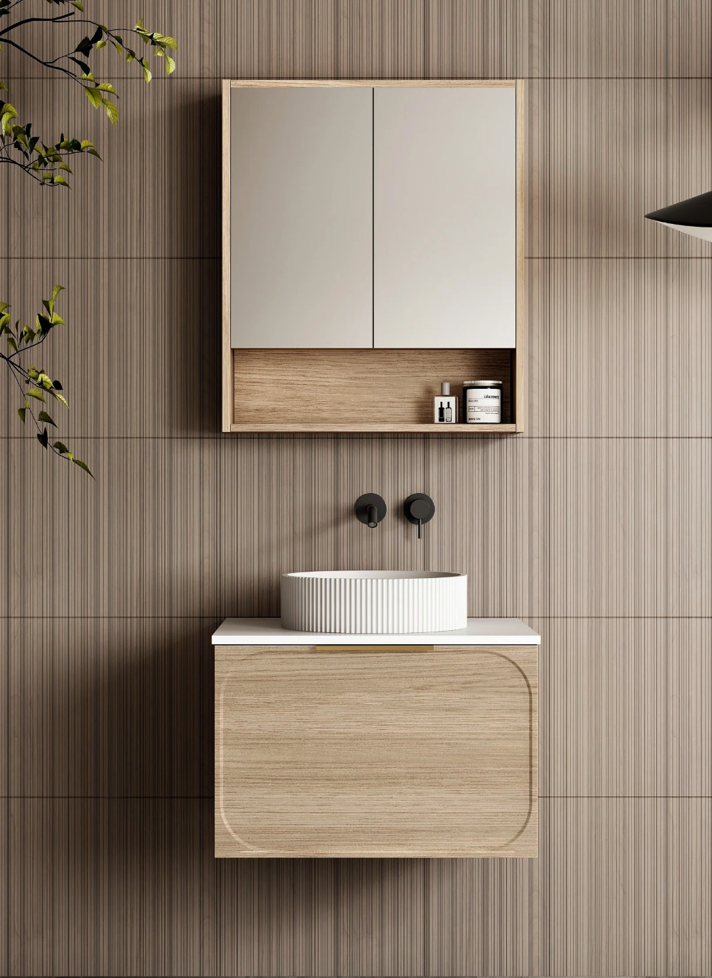 Cassa Design Cicero Wall Hung Natural Oak Vanity – Designer Bathware