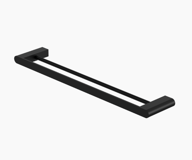 Nero Bianca Double Towel Rail 600mm - Matte Black