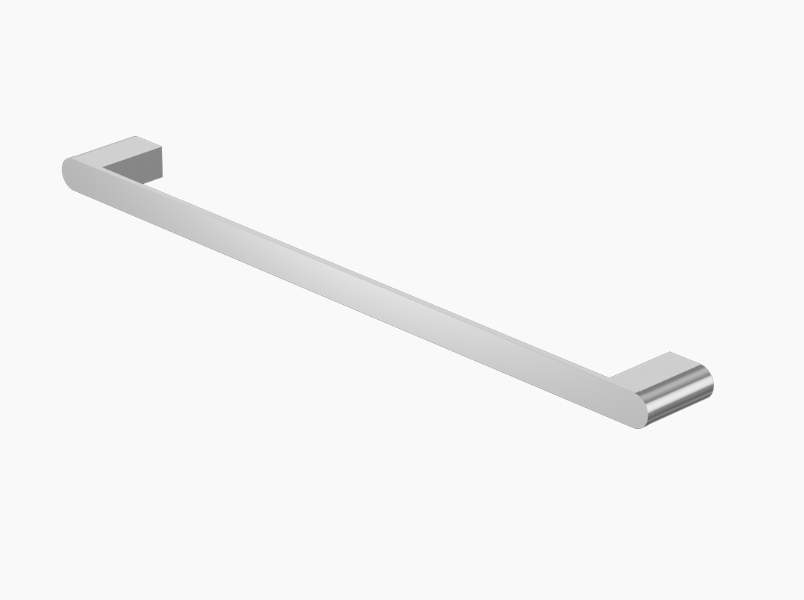Nero Bianca Single Towel Rail 800mm - Chrome