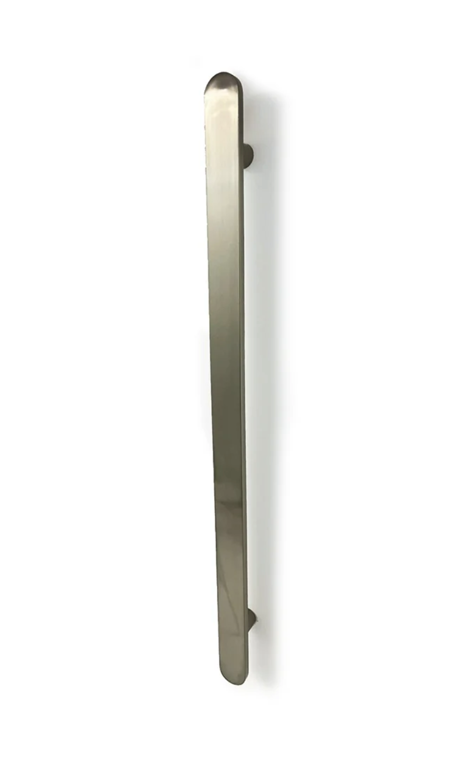 Radiant Vertical Flat Bar Heated Towel Rail Cool Brushed Nickel
