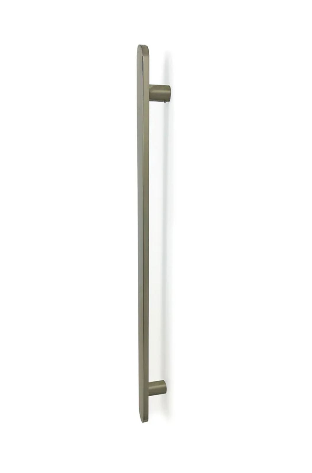 Radiant Vertical Flat Bar Heated Towel Rail Cool Brushed Nickel