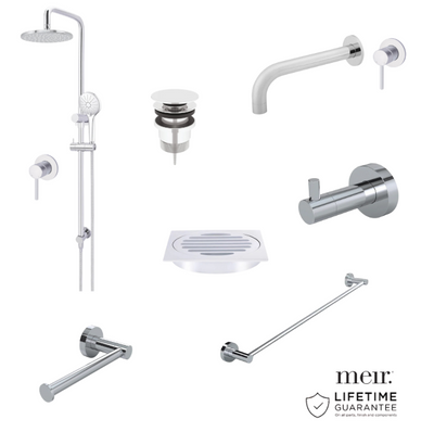 Meir Chrome Pin Tapware Package