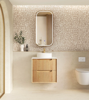 Otti Byron Fluted Woodland Oak Wall Hung Vanity