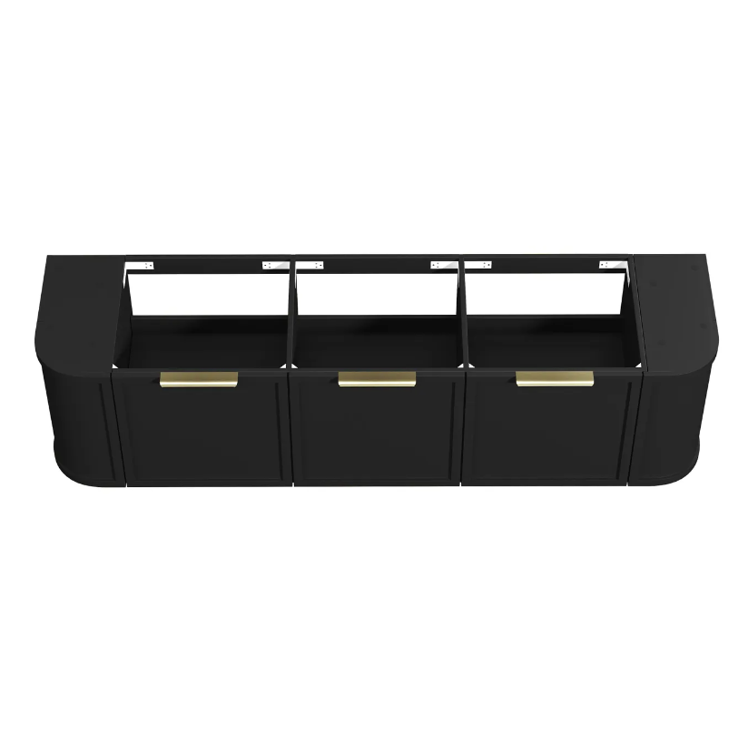 Otti Hampshire Black Wall Hung Curved Vanity