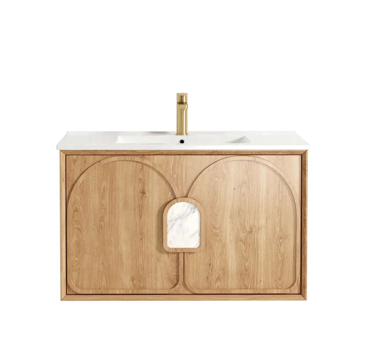 Otti Laguna Mark II Natural American Oak Wall Hung Vanity