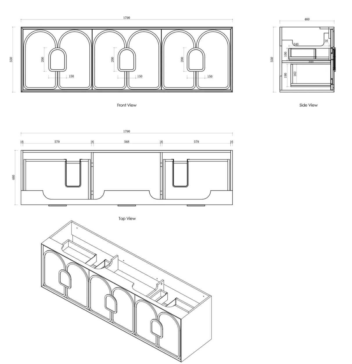 Otti Laguna Mark II Matte White Wall Hung Vanity