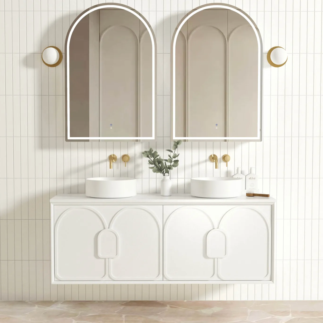 Otti Laguna Mark II Matte White Wall Hung Vanity