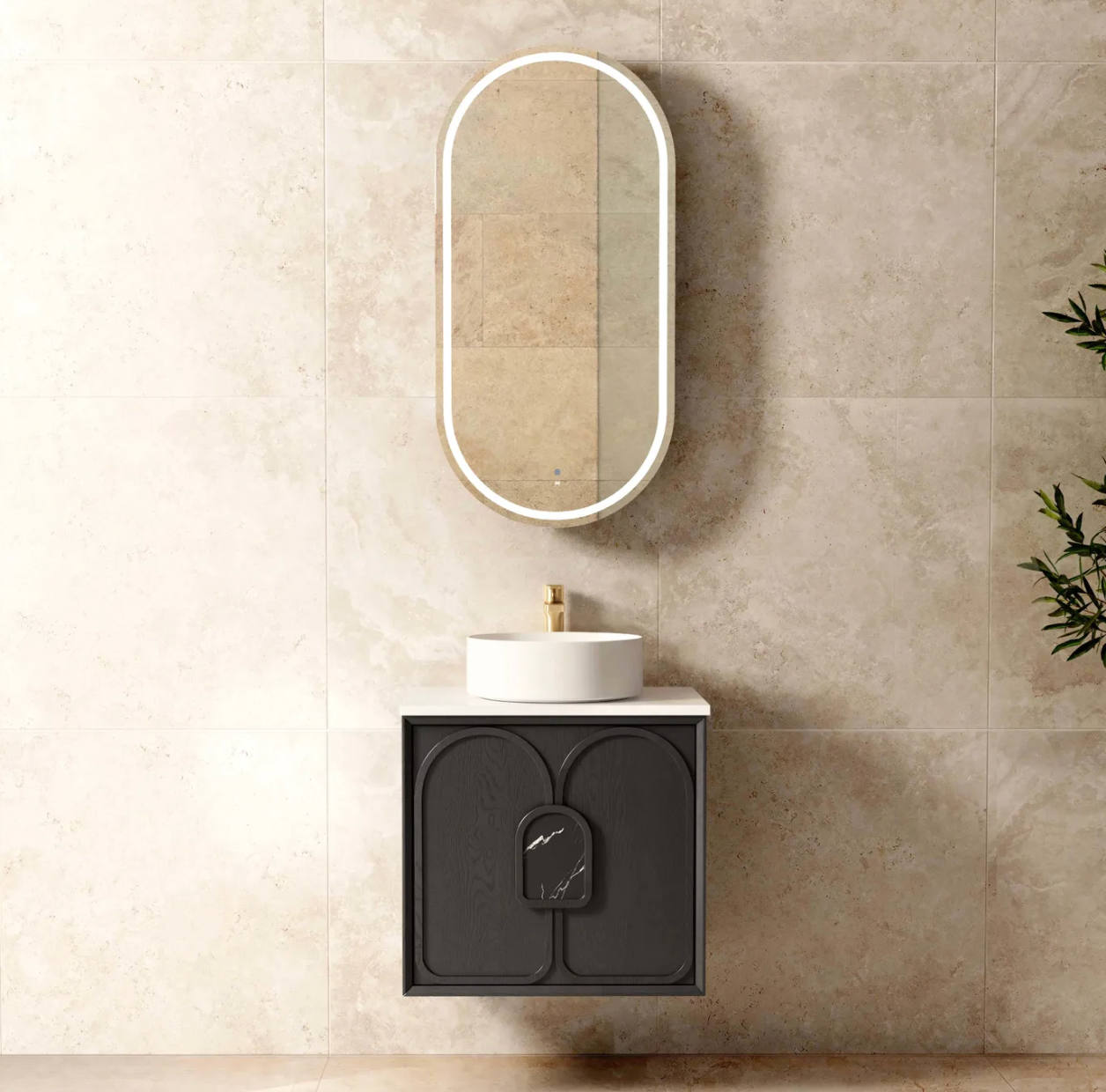 Otti Laguna Mark II Black Oak Wall Hung Vanity