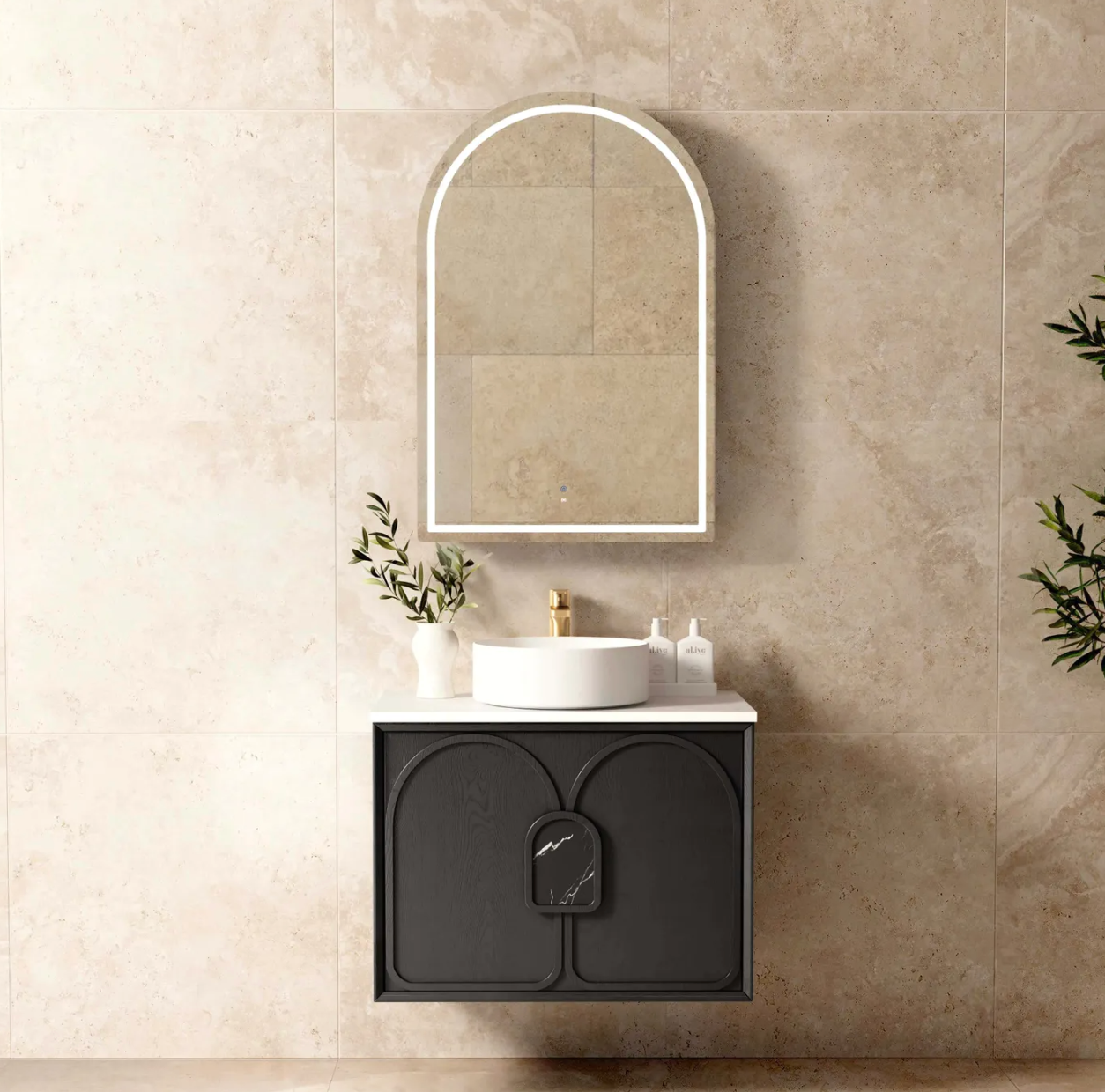 Otti Laguna Mark II Black Oak Wall Hung Vanity
