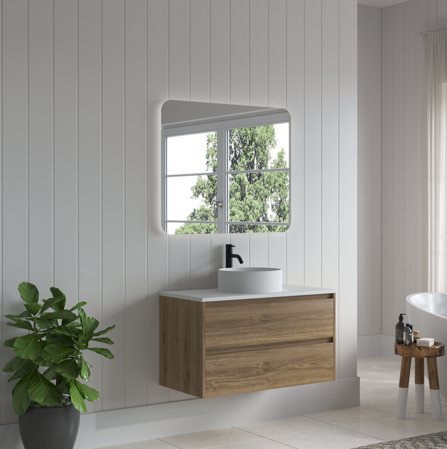 Mimi Oak Vanity 900mm