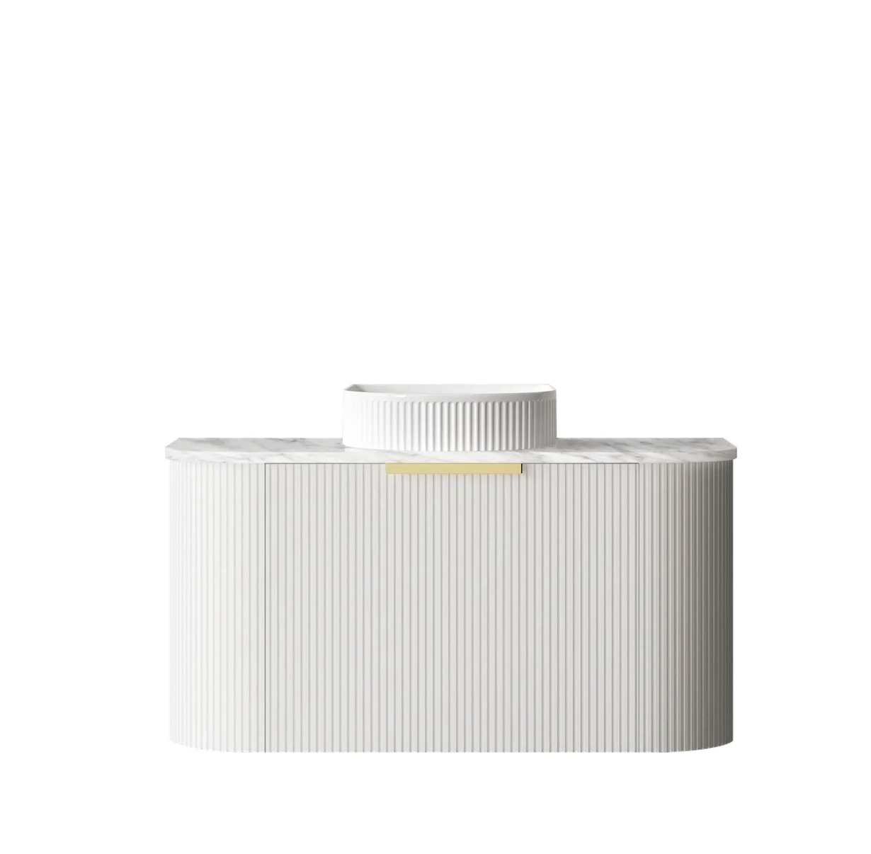 Otti Bondi White Fluted Wall Hung Vanity