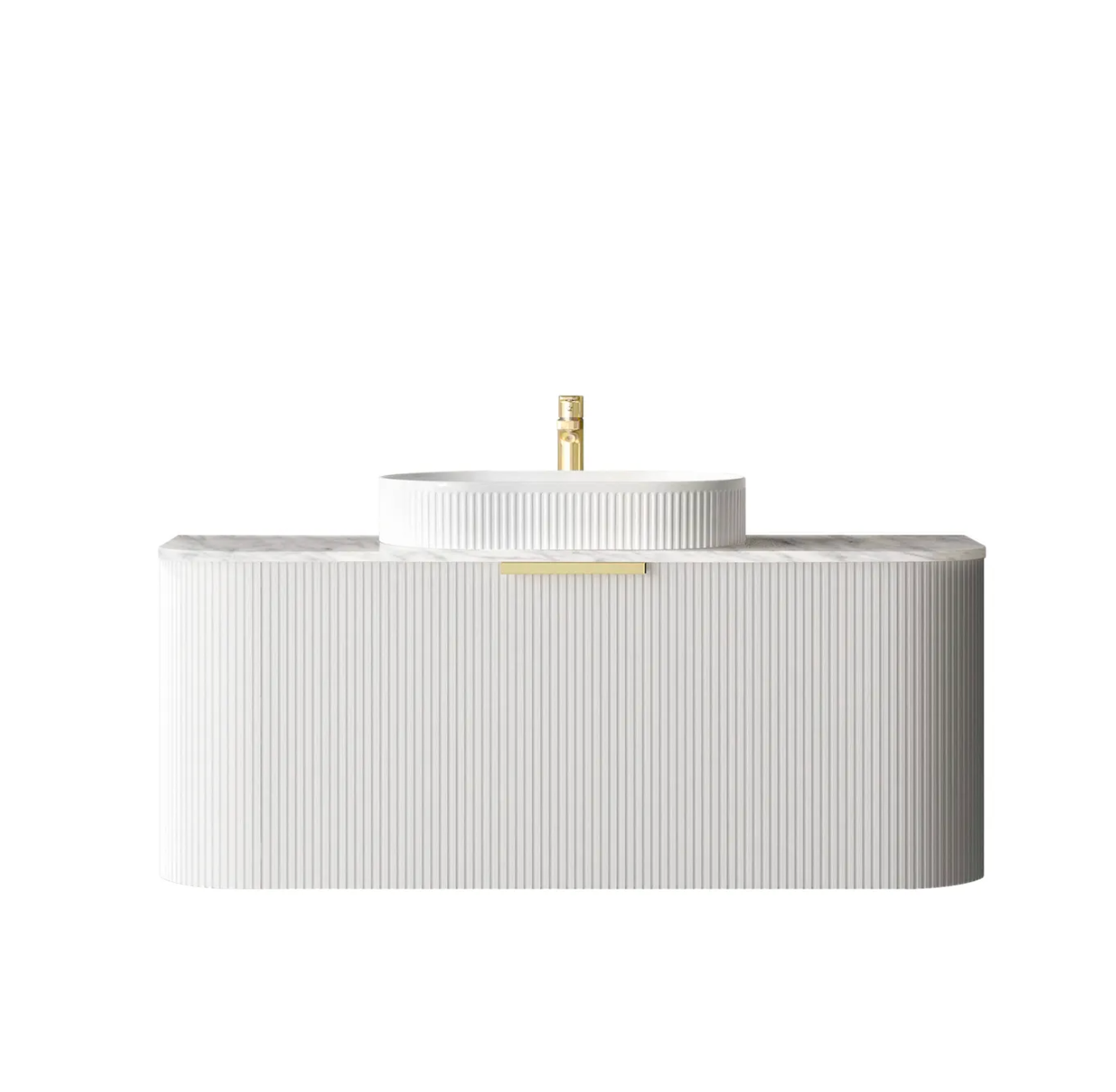 Otti Bondi White Fluted Wall Hung Vanity