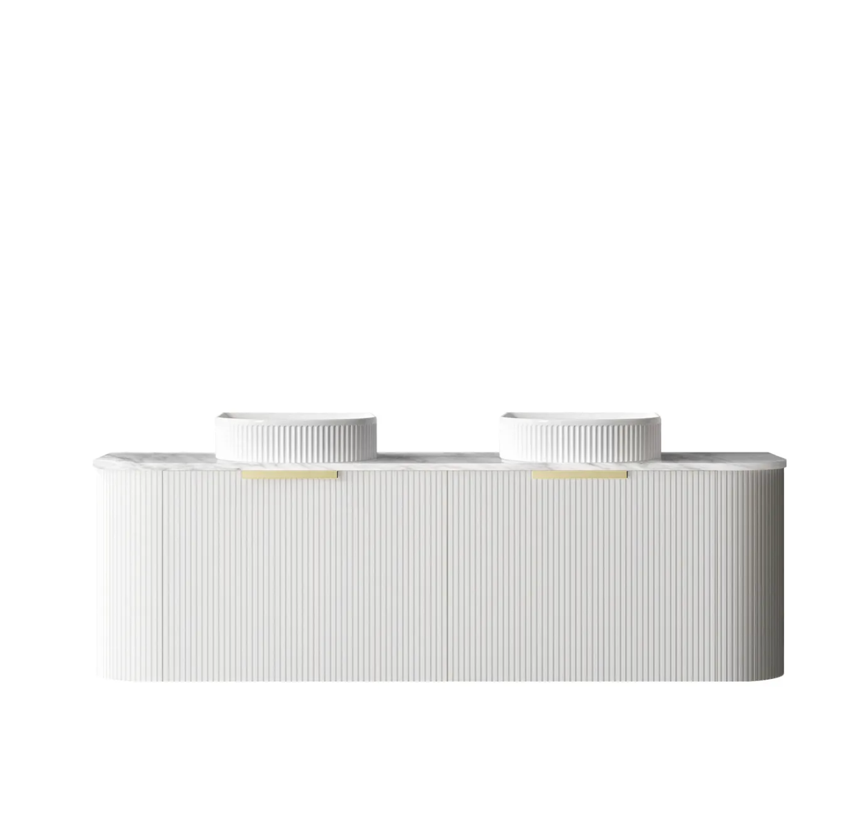 Otti Bondi White Fluted Wall Hung Vanity