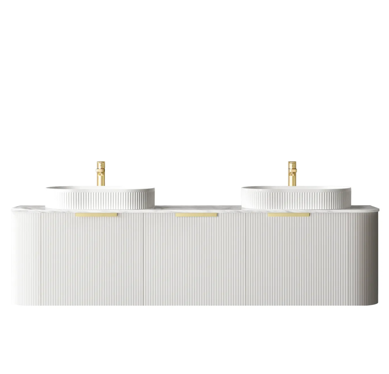 Otti Bondi White Fluted Wall Hung Vanity