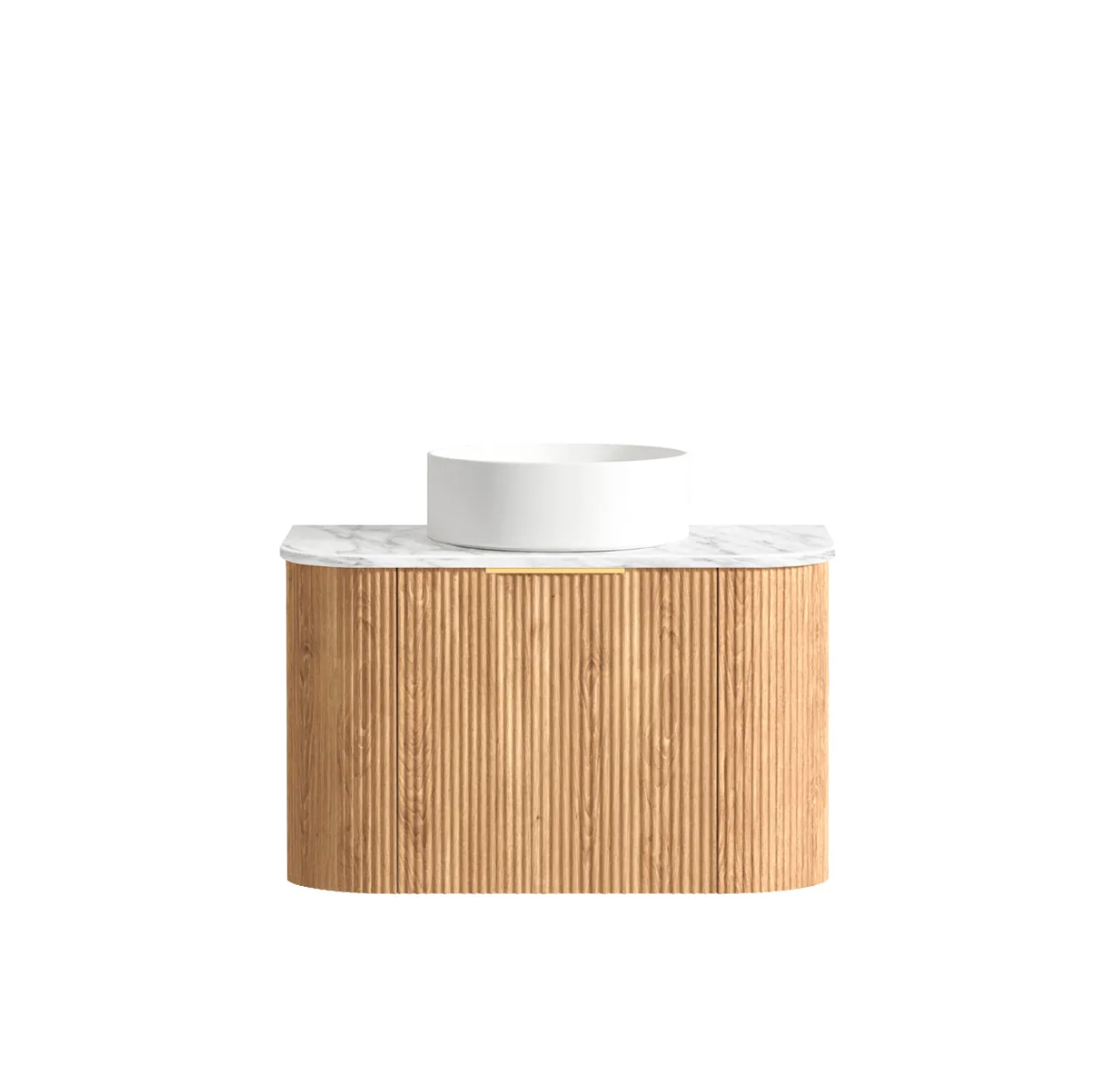 Otti Bondi Woodland Oak Fluted Wall Hung Vanity