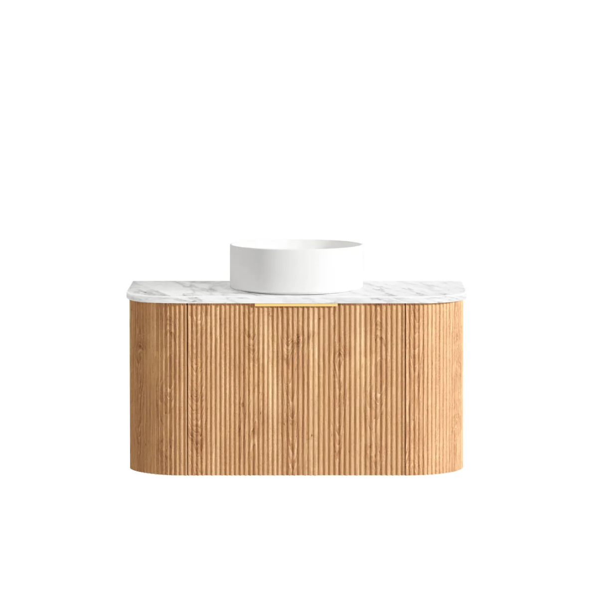 Otti Bondi Woodland Oak Fluted Wall Hung Vanity